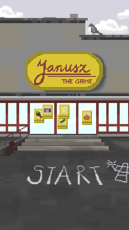 Title screen from JanuszTheGame